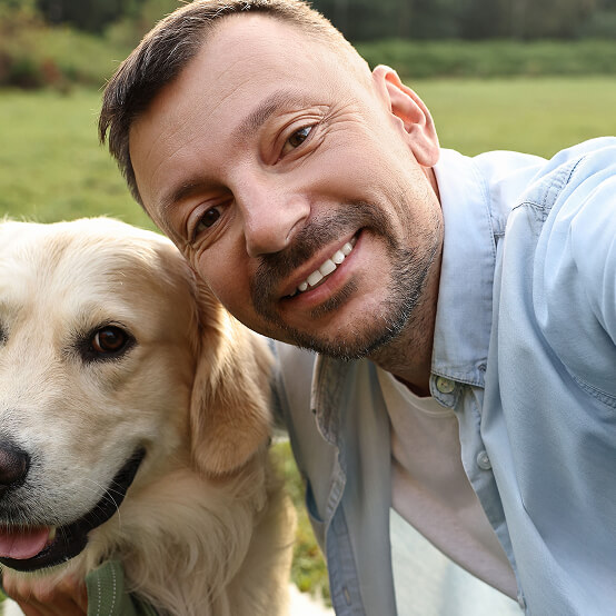 Client Testimonial - Willard Jacobson with his dog